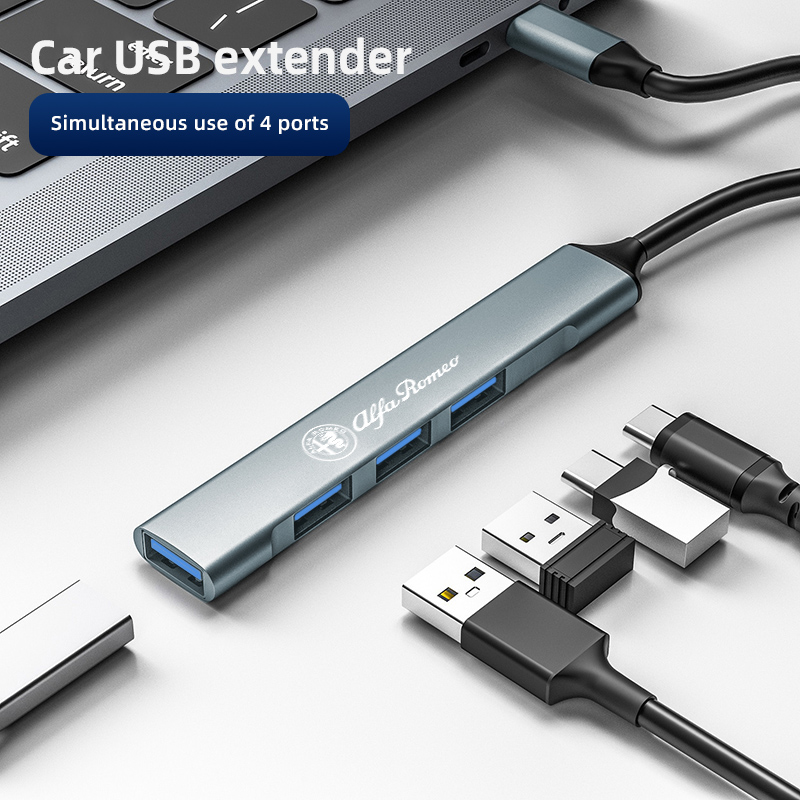 Multi Port Usb Hub - موزع USB للسيارة بأربعة منافذ عالي