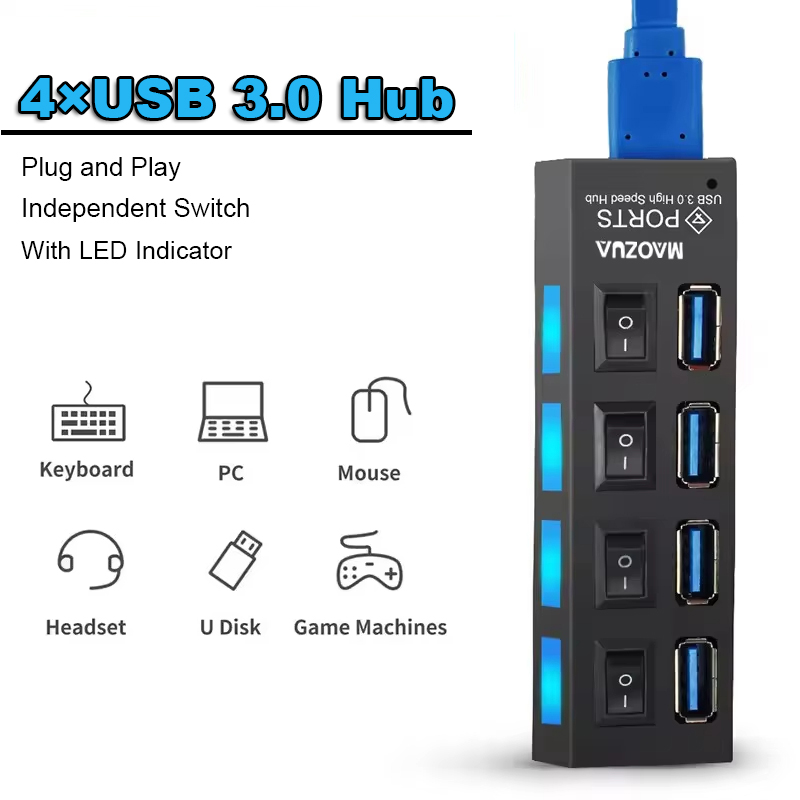 عالية السرعة 4 منافذ USB HUB 4 - مراجعة Multi Port Usb Hub وسعره