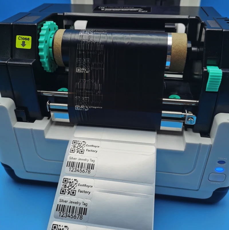 شريط راتنجي محسن للنقل الحراري - مراجعة Label Printer Thermal وسعره